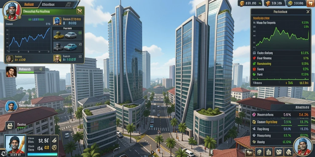 Screenshot 3 menunjukkan peta yang luas untuk dijelajahi.