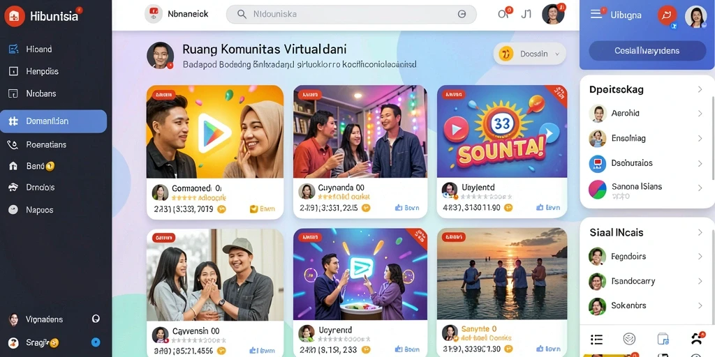 Fitur komunitas untuk interaksi pemain.